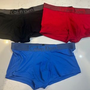 Lot of 3 - Calvin Klein CK Microfiber Trunks Underwear - Large